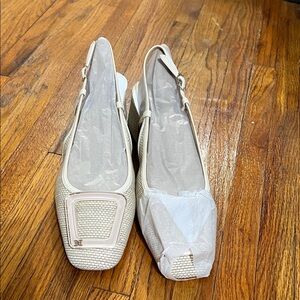 Sam Edelman Beige Woven Flats